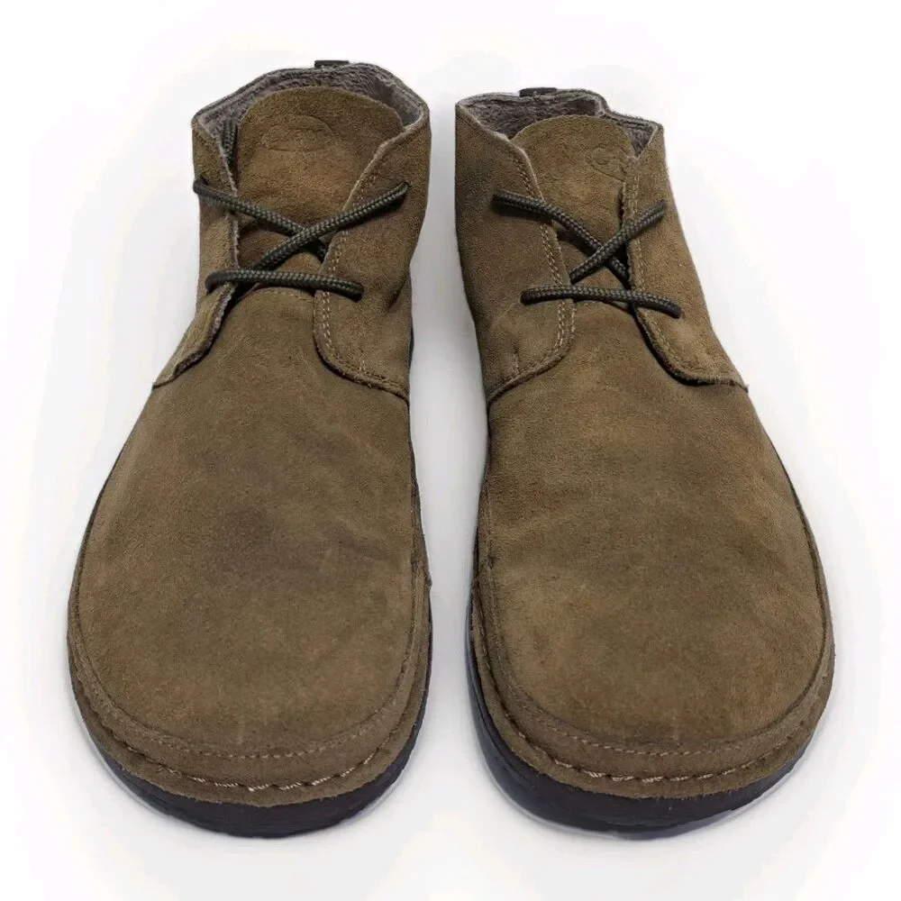 Chaco Men’s Size 11 Paonia Chukka Boots Earth Brown Suede Wool Blend Lining